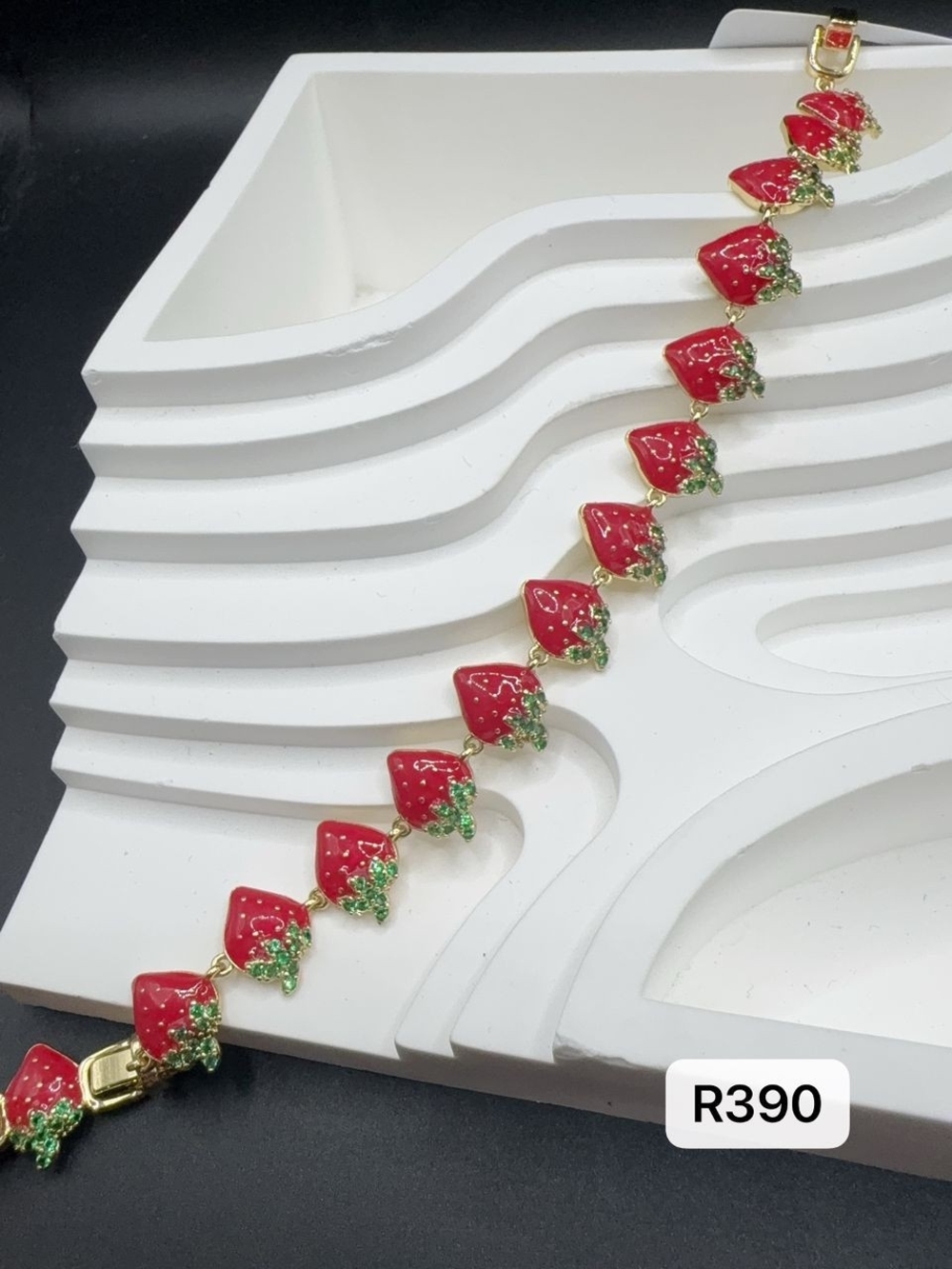 Red Strawberry Link Bracelet - Brand